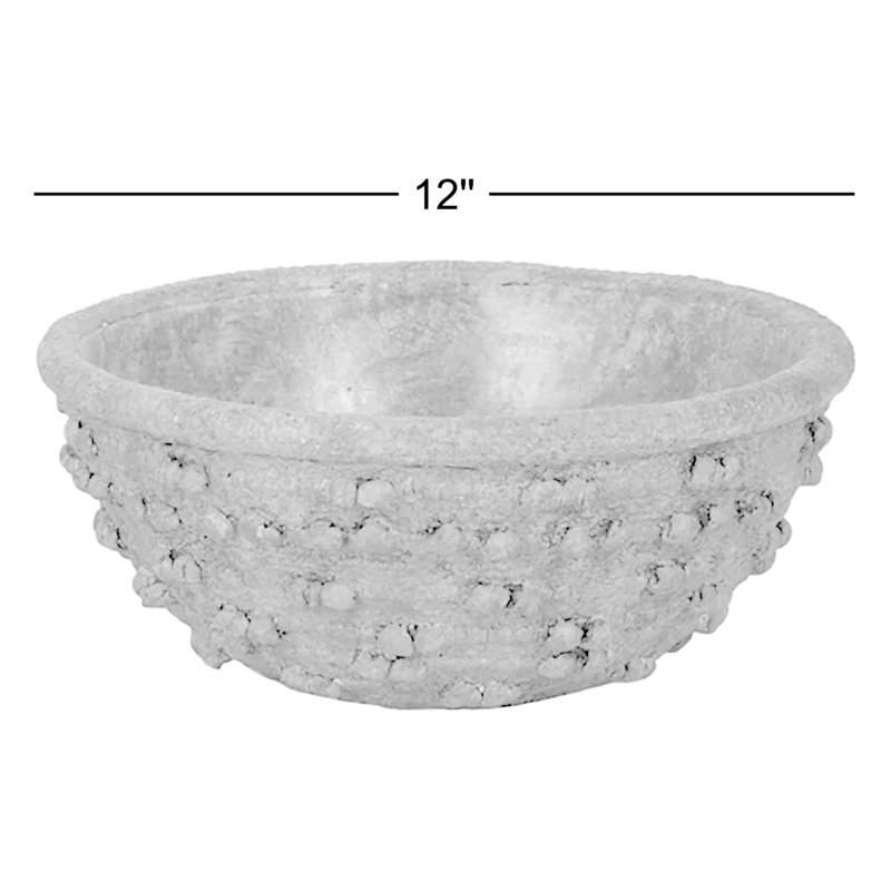 Bol décoratif en terre cuite avec forme conique - bols décoratifs avec détails texturés pour décoration intérieure moderne - ensemble de 2, 12, 8