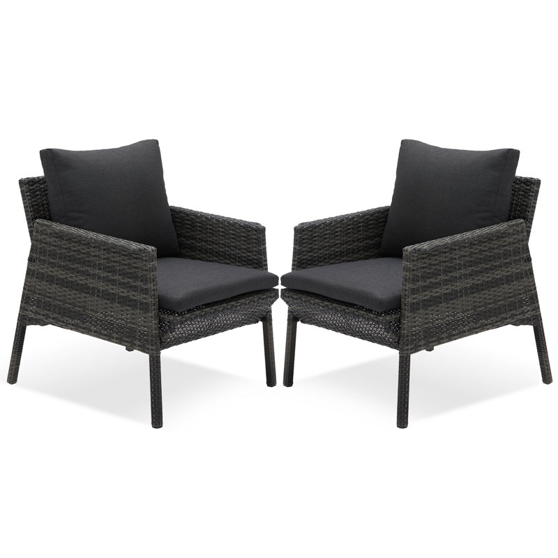 Chaise de patio avec coussin Isatou