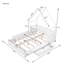 Lit plateforme House avec garde-corps et tiroirs-717277885