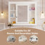 Armoire murale moderne avec plusieurs tablettes et rangement polyvalent