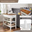 Table de bout à 2 tons avec ports de charge USB pour les petits espaces, pieds de table en bois massif, l 11,8 po x P 24 po x H 24,2 po