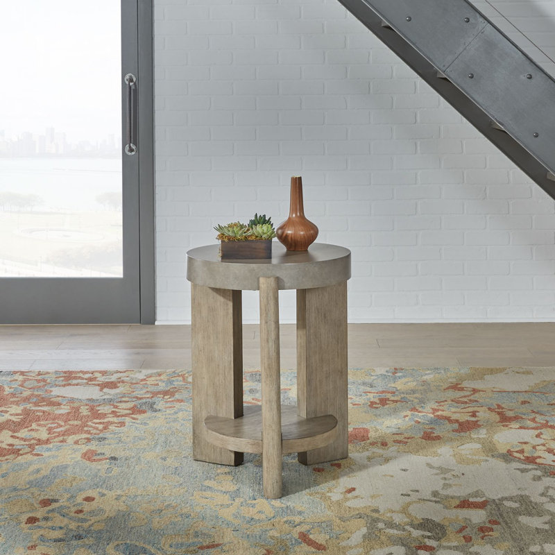 Barchetta 20" W End Table - Dusty Taupe
