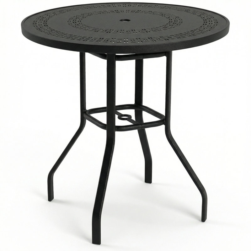 Table de bar 42 po, Noir mat