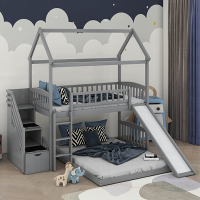 Twin Over Full Bunk Bed With Slide