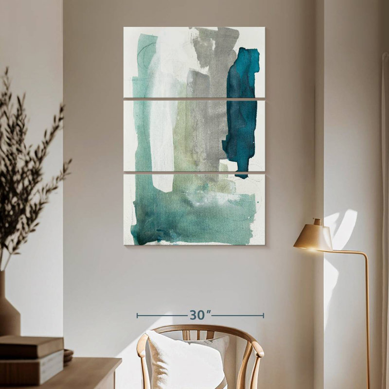 Avery Turquoise Seaglass I, 65" H x 42" W