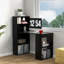 Bureau d'ordinateur 48 pouces avec bibliothèque Bureau de bureau 3 en 1 avec bibliothèque à 4 niveaux et support pour unité centrale Bureau d'écriture réversible peu encombrant-1116975988