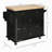 Rolling Kitchen Island Cart with Rubberwood Top Spice Rack Towel Rack and Drawers-569373394