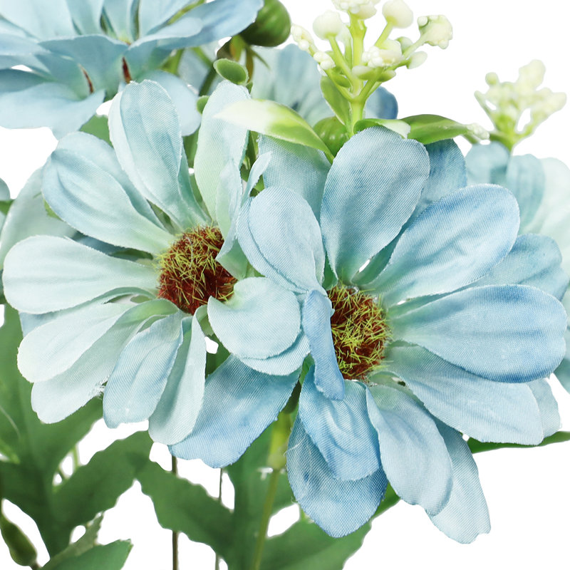 Bouquet de petites fleurs de marguerite artificielle, Bleu