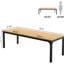 Table de salle à manger moderne en noyer clair de 78 pouces pour 6 à 8 personnes, mobilier de cuisine durable et élégant