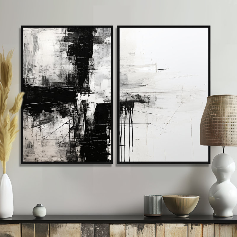 Minimalisme noir et blanc, croix religieuse I - impressions sur toile noires, Noir, H 36 po x l 48 po
