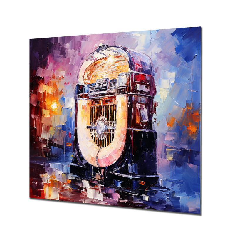 Cubist Jukebox Harmony 3 - Jukeboxes, art mural en métal, H 16 po x l 16 po