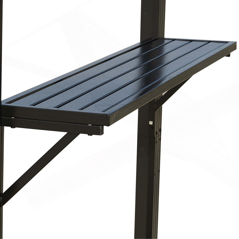 Outdoor Grill Gazebo 8 X 8FT, Hardtop BBQ Gazebo With UV-Resistant Polycarbonate Roof & Storage Hooks For Patio, Lawn, Garden