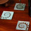 Glass Square 4 Piece Coaster Set