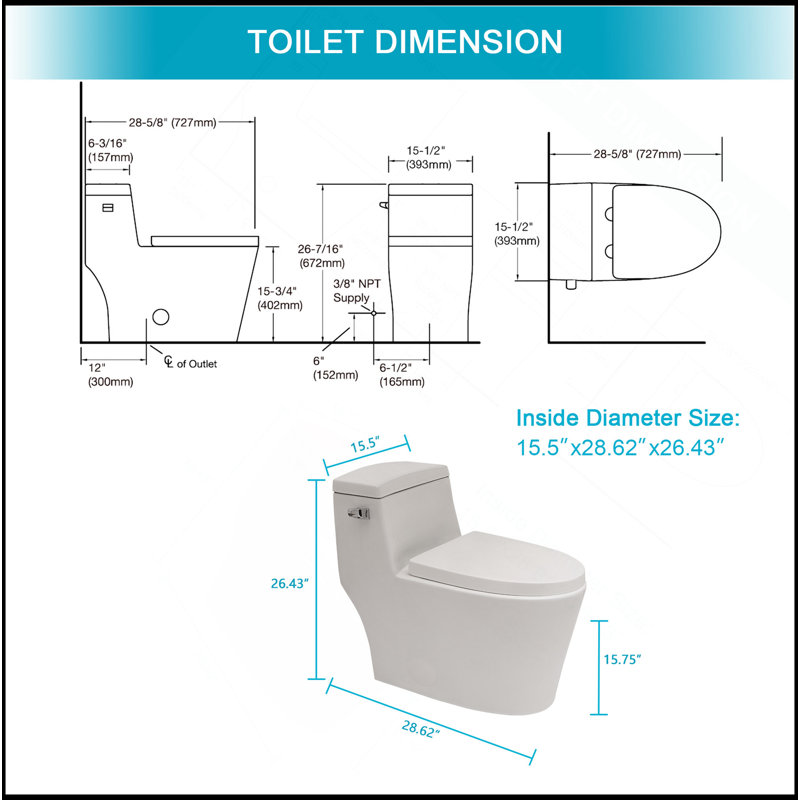 Modern Ceramic One Piece Toilet,Single Flush With Soft Clsoing Seat