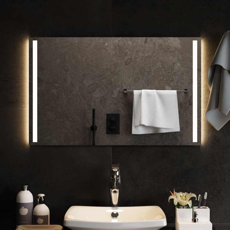 Kareny Flat Wall Mirror, 50 cm H x 80 cm W