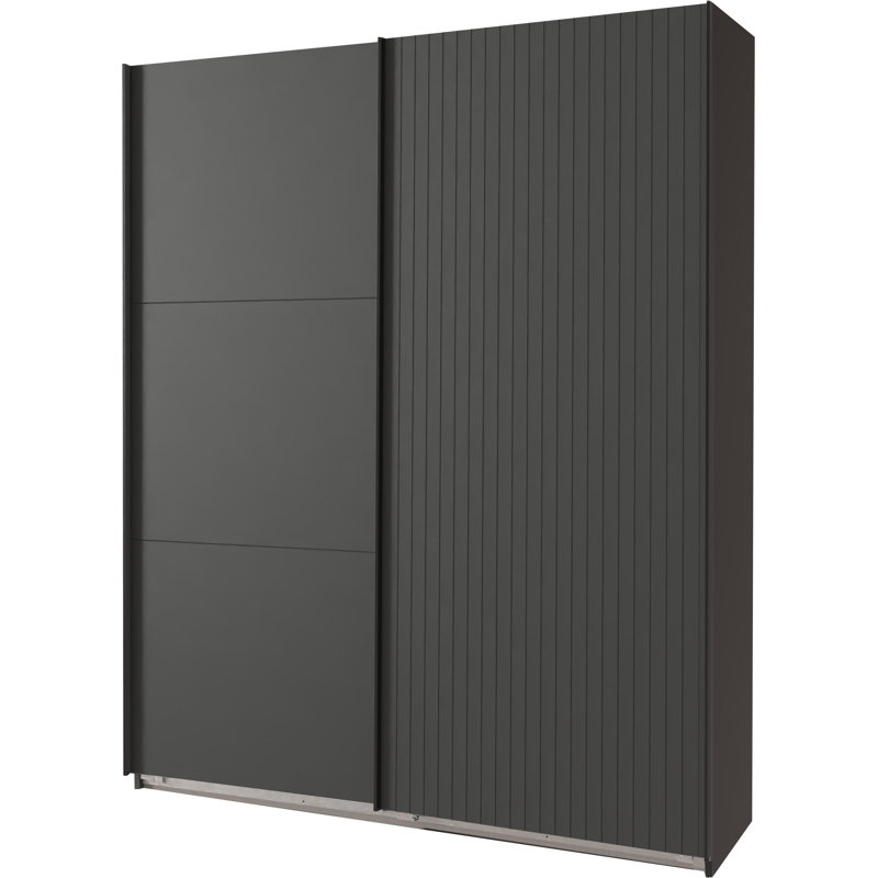 Alyxia 2 Door Manufactured Wood Wardrobe, Graphite