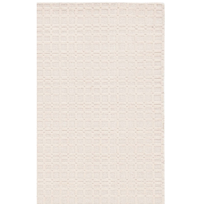 Tapis ivoire en laine / coton tissé à la main Keyonie, Rectangle 3 pi x 5 pi