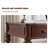 Nut-brown Rectangular Solid Wood with 3 drawers desk-1667900427