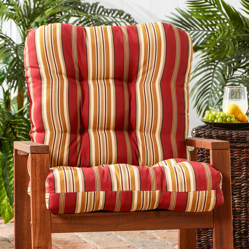 Coussin de chaise d'extérieur Lester, 1, H 21 po x l 21 po x P 21 po, Rayures Roma