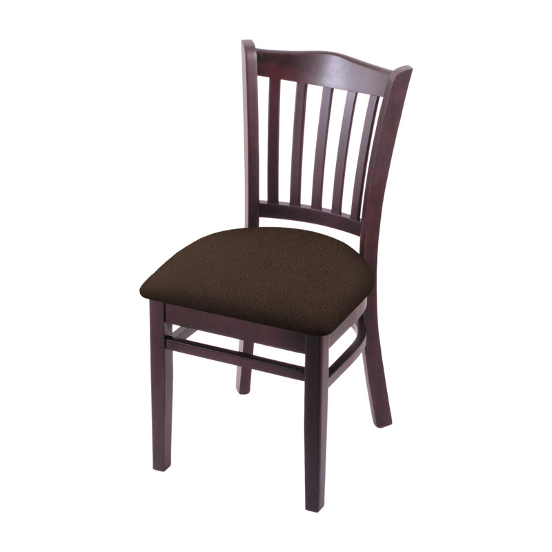 Hampton 18'' H Upholstered Beech Side Chair, Dark Cherry, Rein Coffee