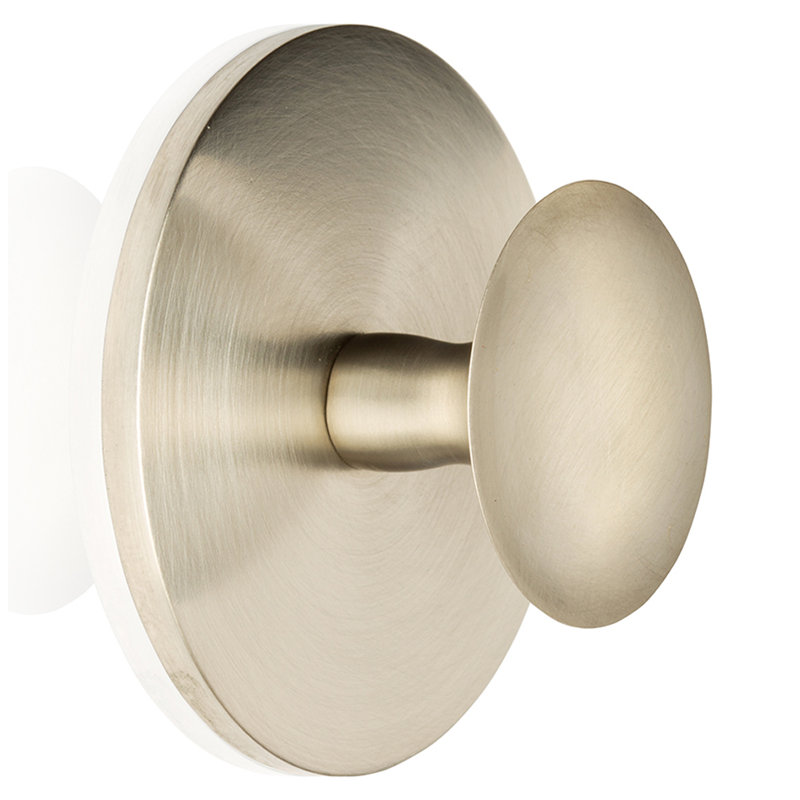 Poignée ronde 7/8" de diamètre Chelsea, Nickel brossé, H 2,99 po x l 1,48 po x P 1,48 po