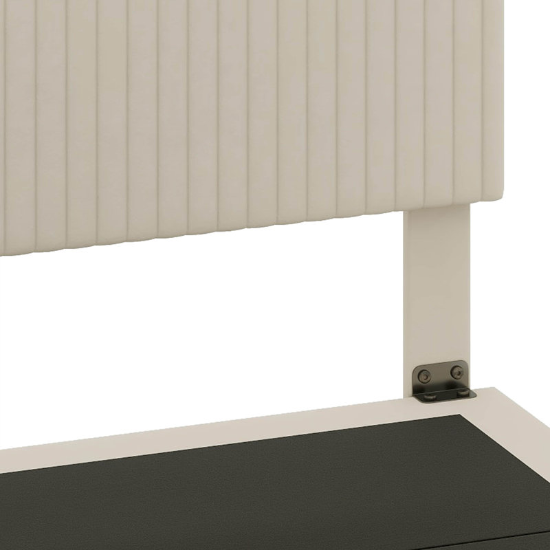  Cadre de lit flottant Darold, Beige, Double