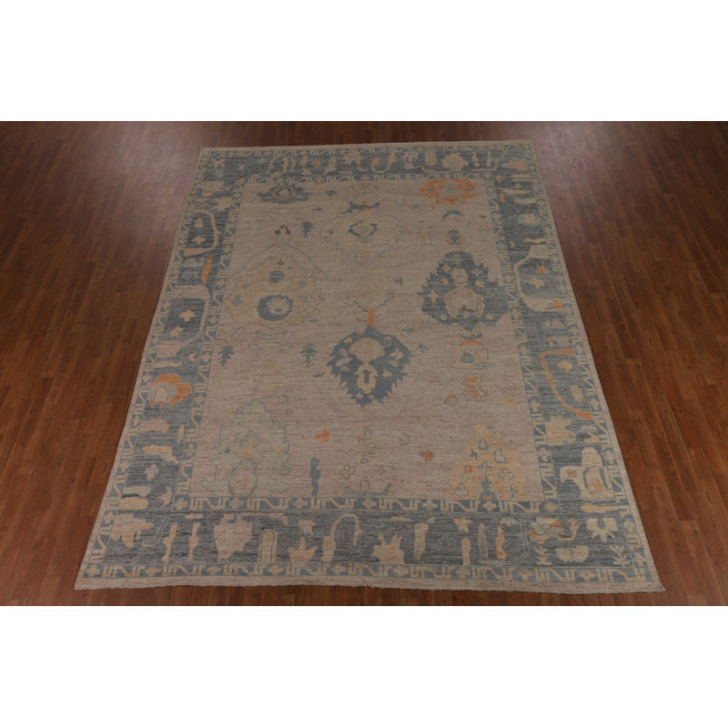 Vegetable Dye Oushak Turkish Area Rug 9x12