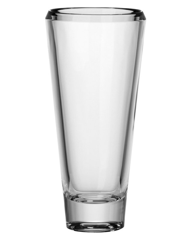 Crystalline Glass Table Vase, 12" H x 5.5" W x 5.5" D