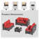 6-Person All-Weather Wicker Modular Patio Conversation Set with Cushions