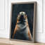 Seal's Gentle Gaze Modern 1 Piece Wrapped Canvas Wall Art-1522260549-1522260555