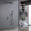 Ensemble de robinet de douche mural avec pomme de douche à effet pluie 10 "et robinet de douche à main
