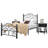 Auxter Steel Piece Bedroom Set-916490471-916490475