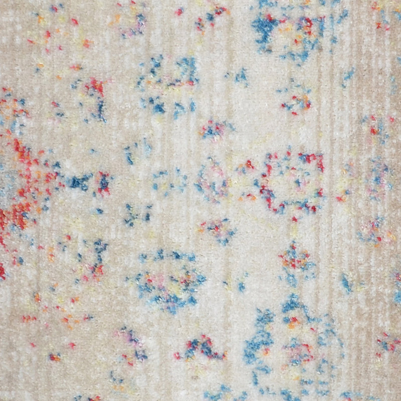 Crayton Machine Made Polyester Area Rugs - Rectangle, Multicolor, Oriental Design, Low Pile Machine Made Area Rugs for Living Room, Bed Room