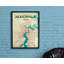 Jacksonville City Map - non encadrée, impression sur papier-24705226