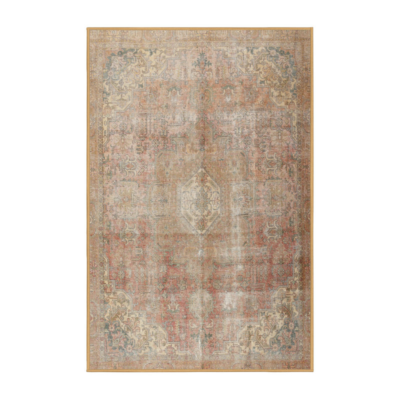 Tapis 100% traditionnel lavable à la machine 3245, Rectangle 5 pi x 8 pi