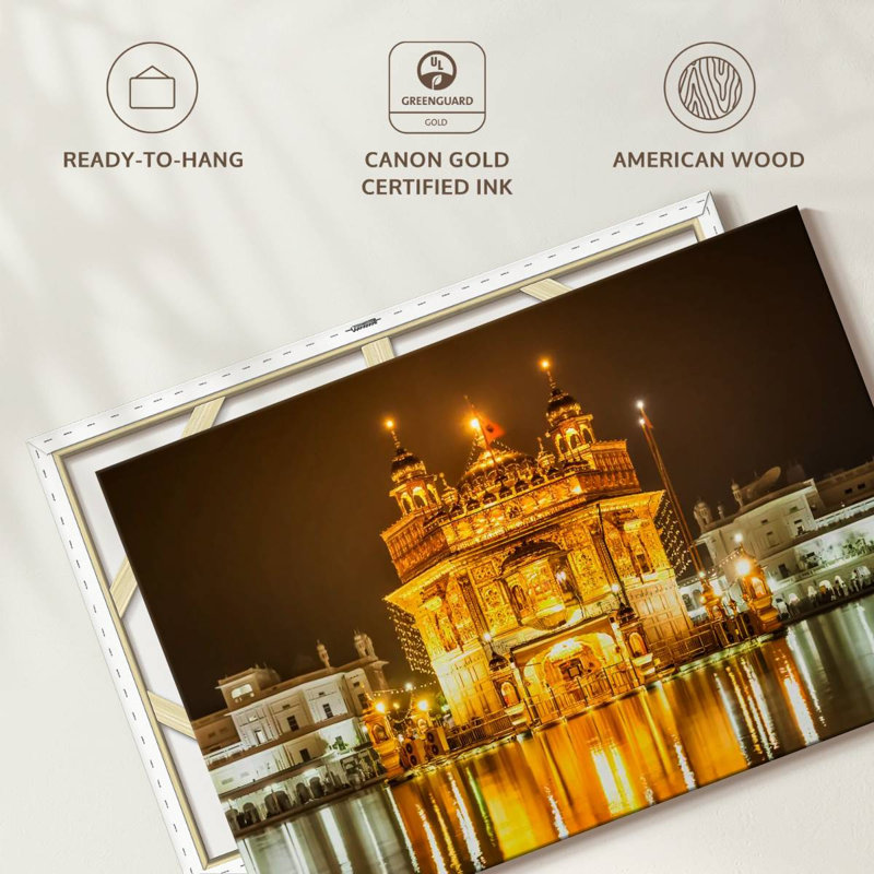 Golden Temple, 34" H x 51" W