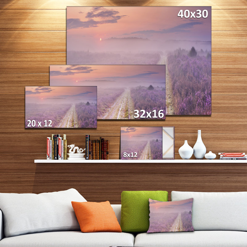 Purple Landscape Quote Print on Cotton Canvas
