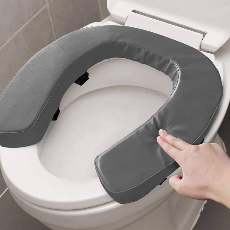 Soft Padded Toilet Seat Cushion - 2-Inch Thick Soft Riser for Extra Comfort, Non-Slip Universal Fit for Standard/Elongated Bowls