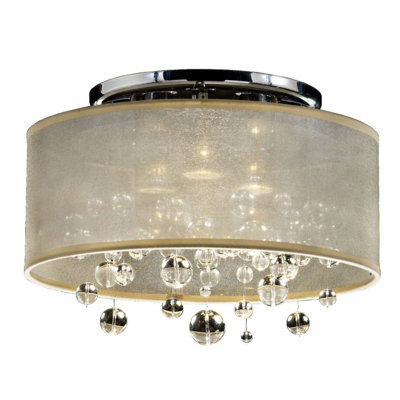 Plafonnier semi-encastré 3 lumières 15 po