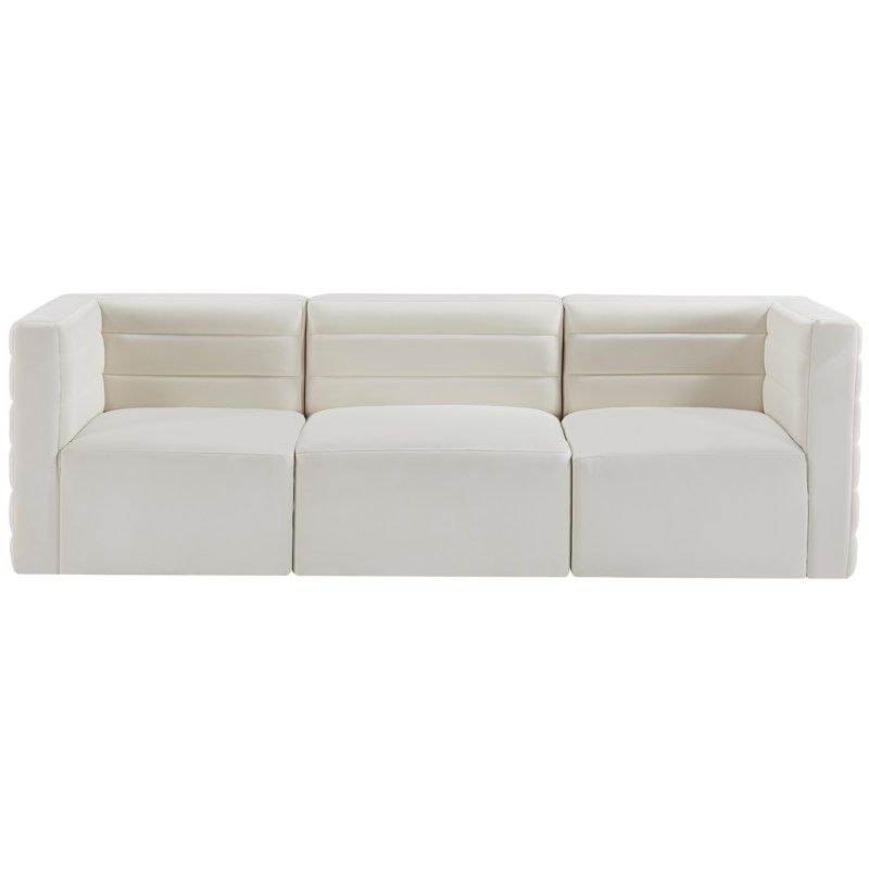 Canapé modulaire Enso, Velours crème