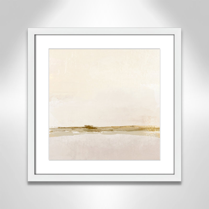 Impression abstraite étonnante par Denise Brown, Cadre blanc, H 17 po x l 17 po