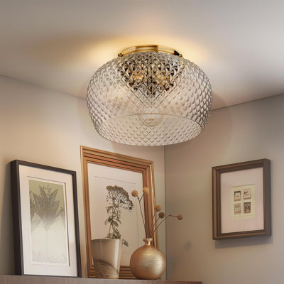 Adeline 3 Light Flush Mount with Clear Glass Shade