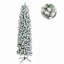 Arbres de Noël 7,5 pi, arbre à crayons classique avec flocons de neige blancs, non éclairé