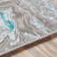 Blue Modern Shaggy Rug, Abstract Easy to Clean Rug For Living Room, Dining Room, Bedroom-1647771564