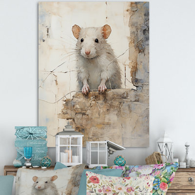 Minimalisme rongeur grinçant sur toile