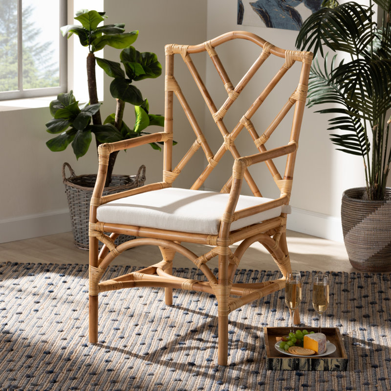 Breanda 22.8" W Rattan Armchair
