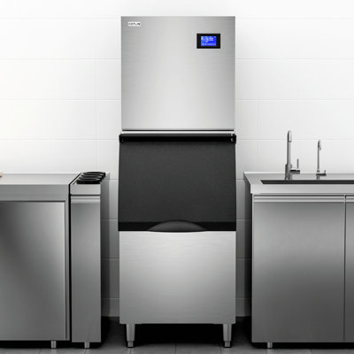 COTLIN 650 Lb. Daily Production Clear Cube Ice Freestanding Commercial Ice Maker Machine  With Self-Cleaning