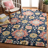 Baumgartner Hand Tufted Wool Floral Rug