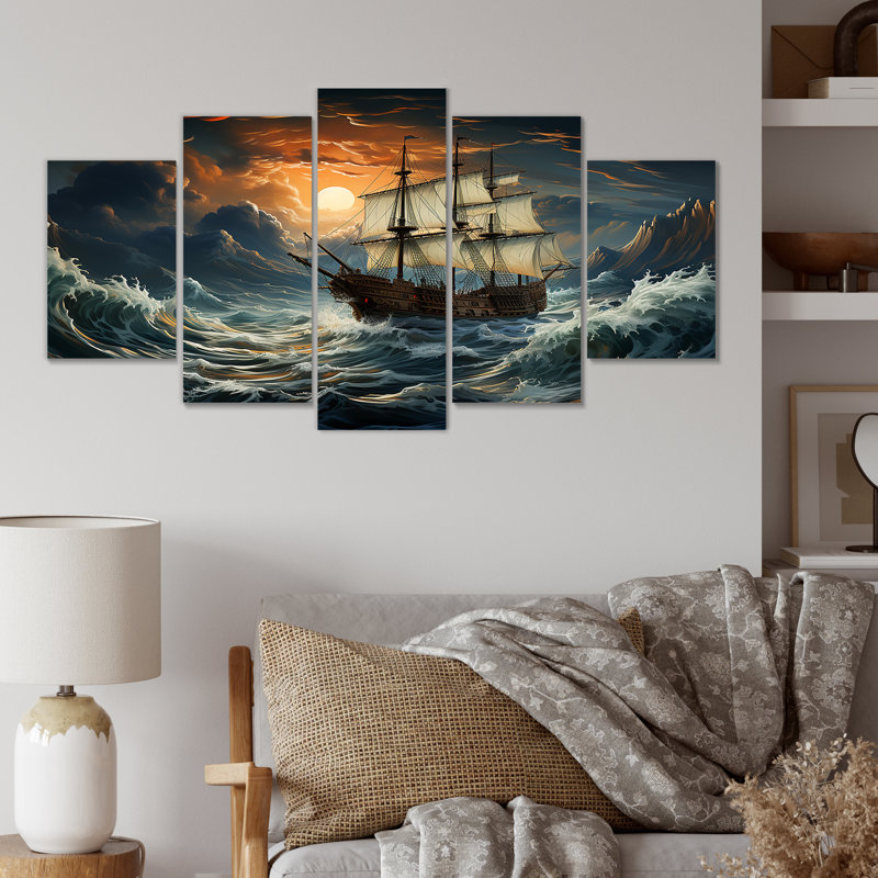 «Pirate Ship Legacy II - Pirate Multipanel», décoration murale