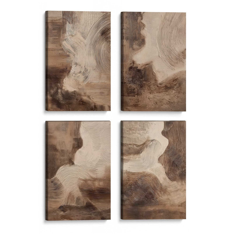 Ensemble de 4 impressions sur terre, 48 po x 32 po, Toile tendue